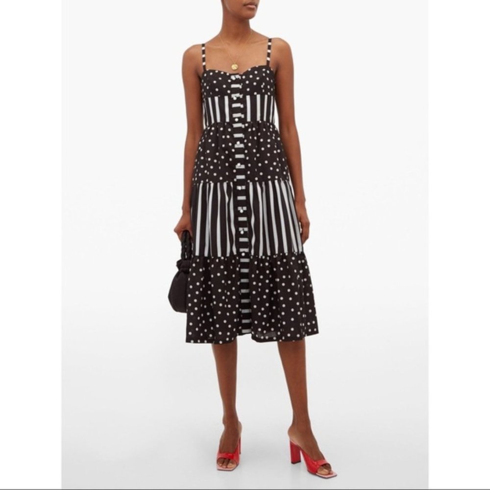 NWT Solid & striped polka dot and striped dress